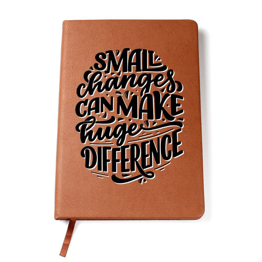 Small Steps - Custom Leather Journal - Inspirational Notebook - Liliana and Liam