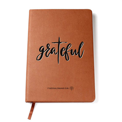 In Every Thing Give Thanks - 1 Thessalonians 5:18 - Custom Leather Journal - Christian Notebook - Liliana and Liam