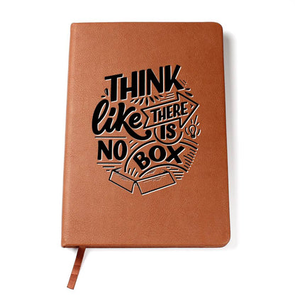 There Is No Box - Custom Leather Journal - Inspirational Notebook - Liliana and Liam