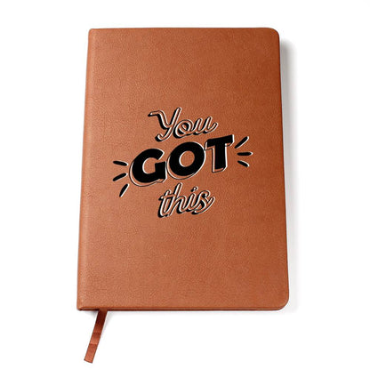 You Got This - Custom Leather Journal - Inspirational Notebook - Liliana and Liam