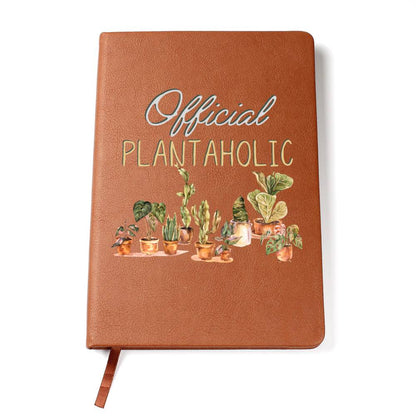 Plantaholic - Custom Leather Journal - Plant Lover Notebook - Liliana and Liam