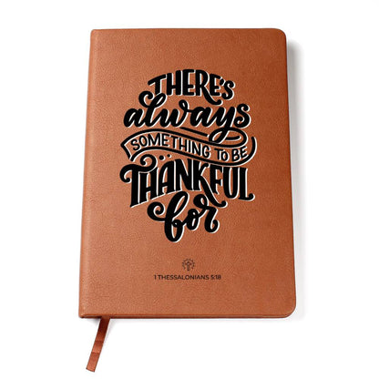 Be Thankful - 1 Thessalonians 5_18 - Custom Leather Journal - Christian Notebook - Liliana and Liam