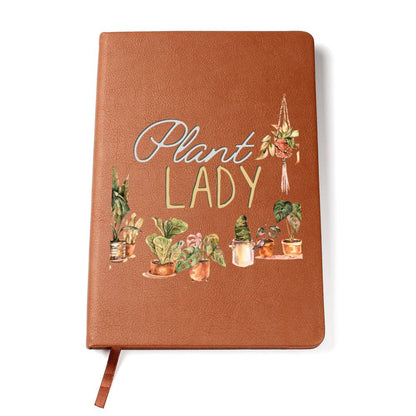Plant Lady - Custom Leather Journal - Plant Lover Notebook - Liliana and Liam