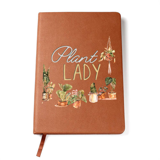 Plant Lady - Custom Leather Journal - Plant Lover Notebook - Liliana and Liam