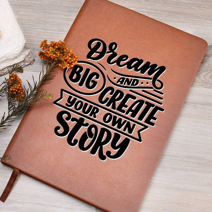 Dream Big - Custom Leather Journal - Inspirational Notebook - Liliana and Liam