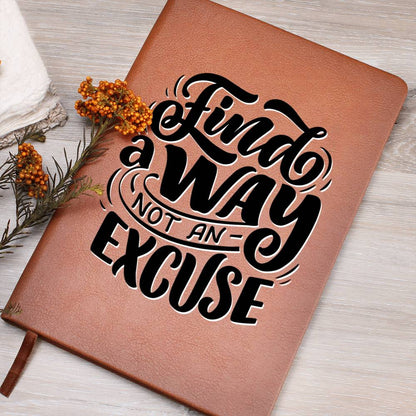 Find A Way - Custom Leather Journal - Inspirational Notebook - Liliana and Liam