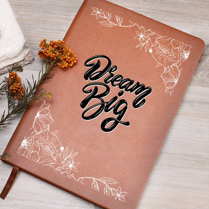 Dream Big - Custom Leather Journal - Inspirational Notebook - Liliana and Liam