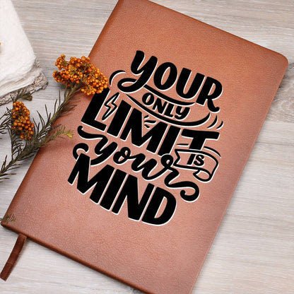 Your Only Limit - Custom Leather Journal - Inspirational Notebook - Liliana and Liam