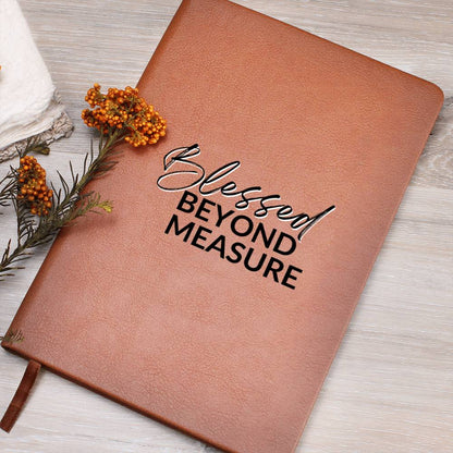 Blessed Beyond Measure - Custom Leather Journal - Christian Notebook - Liliana and Liam