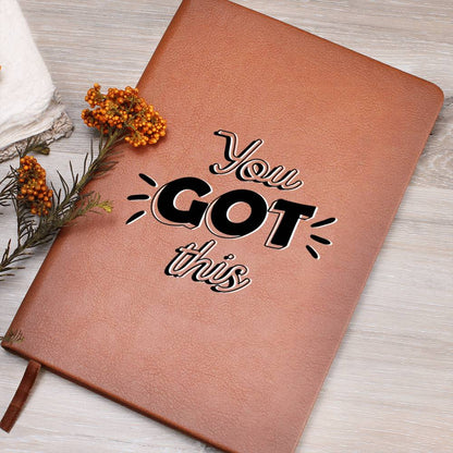 You Got This - Custom Leather Journal - Inspirational Notebook - Liliana and Liam