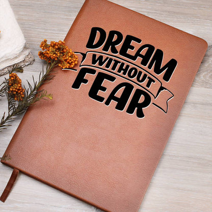 Dream Without Fear - Custom Leather Journal - Inspirational Notebook - Liliana and Liam