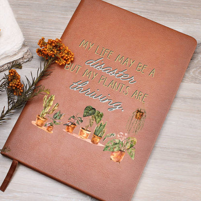 Plants Are Thriving - Custom Leather Journal - Plant Lover Notebook - Liliana and Liam