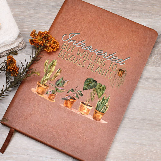 Introverted - Custom Leather Journal - Plant Lover Notebook - Liliana and Liam