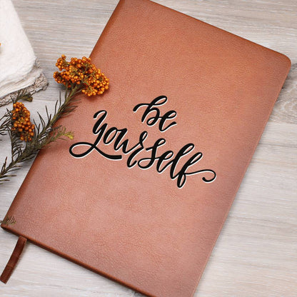 Be Yourself - Custom Leather Journal - Inspirational Notebook - Liliana and Liam