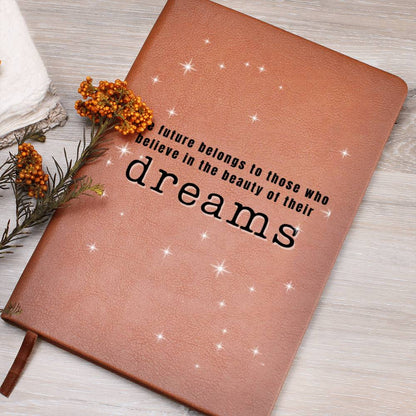 Beauty Of Dreams - Custom Leather Journal - Inspirational Notebook - Liliana and Liam