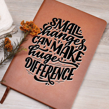 Small Steps - Custom Leather Journal - Inspirational Notebook - Liliana and Liam