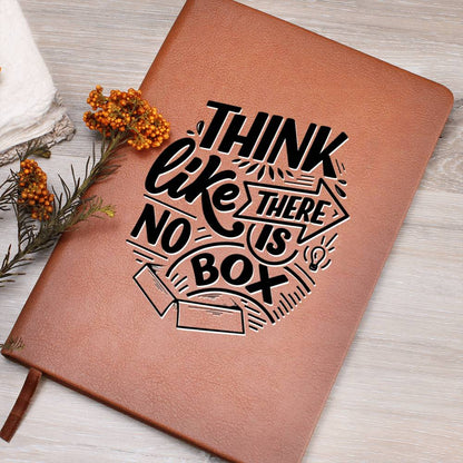 There Is No Box - Custom Leather Journal - Inspirational Notebook - Liliana and Liam