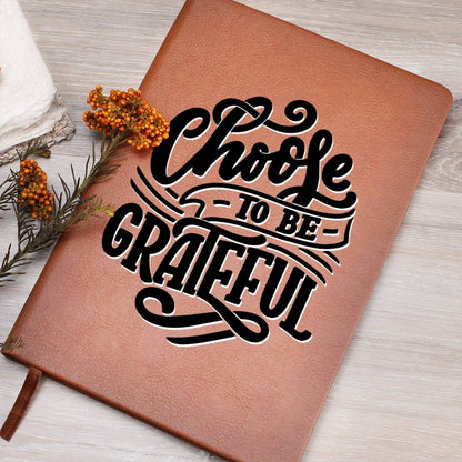 Gratitude Journal - Choose Gratefulness - Inspirational Leather Journal - Encouragement, Birthday or Christmas Gift - Liliana and Liam