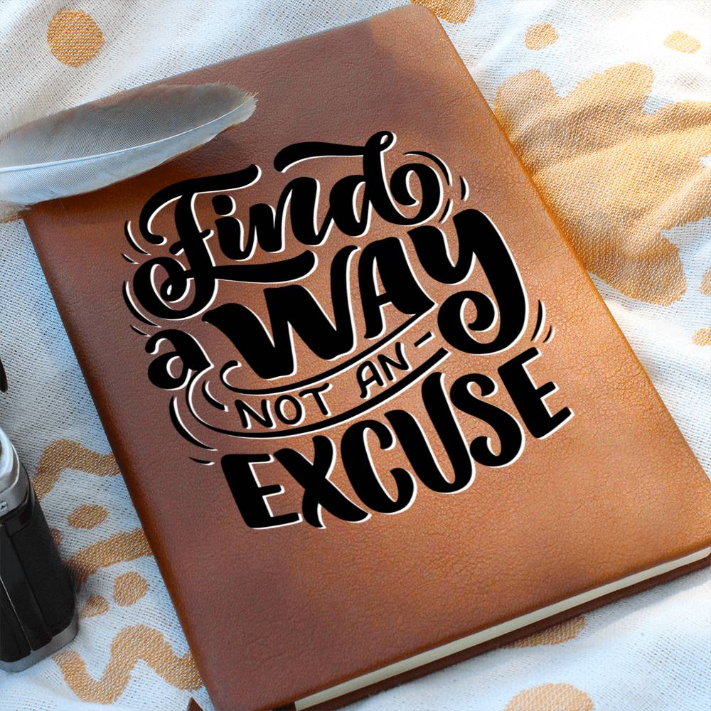 Find A Way - Inspirational Leather Journal - Encouragement, Birthday or Christmas Gift