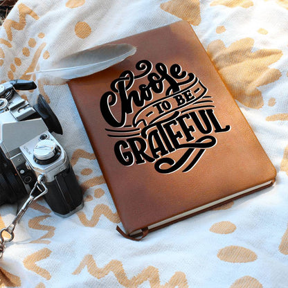 Gratitude Journal - Choose Gratefulness - Inspirational Leather Journal - Encouragement, Birthday or Christmas Gift - Liliana and Liam