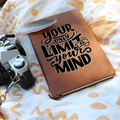 Your Only Limit - Custom Leather Journal - Inspirational Notebook - Liliana and Liam