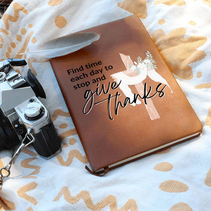 Gratitude Journal - Custom Leather Journal - Inspirational Notebook - Liliana and Liam