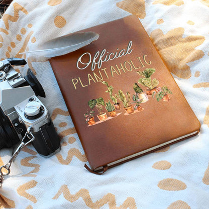 Plantaholic - Custom Leather Journal - Plant Lover Notebook - Liliana and Liam