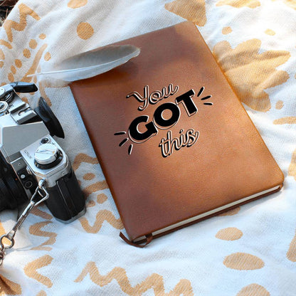 You Got This - Custom Leather Journal - Inspirational Notebook - Liliana and Liam