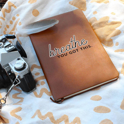 Breath - Custom Leather Journal - Inspirational Notebook - Liliana and Liam