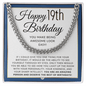 19th Birthday Gift For Her - Necklace For 19 Year Old Birthday - Great Birthday Gift For Men - Jewelry For Guys