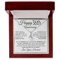 36th Anniversary Gift For Wife - Anniversary Gift Idea For Your Wife - Drop Pendant Necklace + Heartfelt Anniversary Message