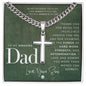 Gift To Father, From Son - Men's Chain with Engravable Cross Necklace - Christian Jewelry For Dad For Father's Day, Christmas or His Birthday - Liliana and Liam