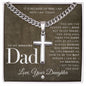 Father, From Daughter - Engravable Christian Cross Necklace - Liliana and Liam