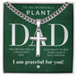 Plant Dad - Engravable Christian Cross Necklace - Liliana and Liam
