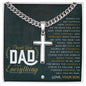 Dad, From Son - Engravable Christian Cross Necklace - Liliana and Liam