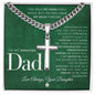 Your Dad, From His Daughter - Engravable Christian Cross Necklace - Liliana and Liam