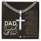 Dad, From His Daughter - Engravable Christian Cross Necklace - Liliana and Liam