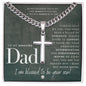 Father, From Son - Engravable Christian Cross Necklace - Liliana and Liam