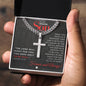 Exodus 14:14 - Christian Cross Pendant Necklace - Gift For Son - Liliana and Liam