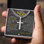 Son Gift - Isaiah 41:9 - 10 - Christian Encouragement - Christian Cross Pendant on Men's Chain Necklace - Great for Christmas, His Birthday, Baptism or Confirmation - Liliana and Liam