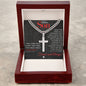 Exodus 14:14 - Christian Cross Pendant Necklace - Gift For Son - Liliana and Liam