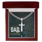 Dad, From Son - Engravable Christian Cross Necklace - Liliana and Liam