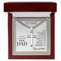 New Dad - Engravable Christian Cross Necklace - Gift For Expecting Dad - Liliana and Liam