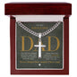 Dad - Engravable Christian Cross Necklace - Liliana and Liam
