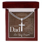 Father, From Daughter - Engravable Christian Cross Necklace - Liliana and Liam