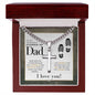 Engravable Christian Cross Necklace - Gift For Stepped Up Dad - Liliana and Liam