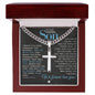 Isaiah 43:2 - 3 - Christian Cross Pendant Necklace - Gift For Our Son - Liliana and Liam