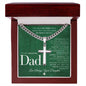 Your Dad, From His Daughter - Engravable Christian Cross Necklace - Liliana and Liam