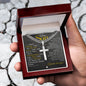 Son Gift - Isaiah 41:9 - 10 - Christian Encouragement - Christian Cross Pendant on Men's Chain Necklace - Great for Christmas, His Birthday, Baptism or Confirmation - Liliana and Liam