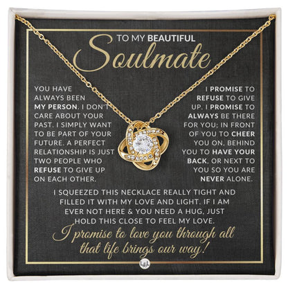Heartfelt Gift For Soulmate - Pendant Necklace - Sentimental and Romantic Christmas Gift, Valentine's Day, Birthday or Anniversary Present - Liliana and Liam
